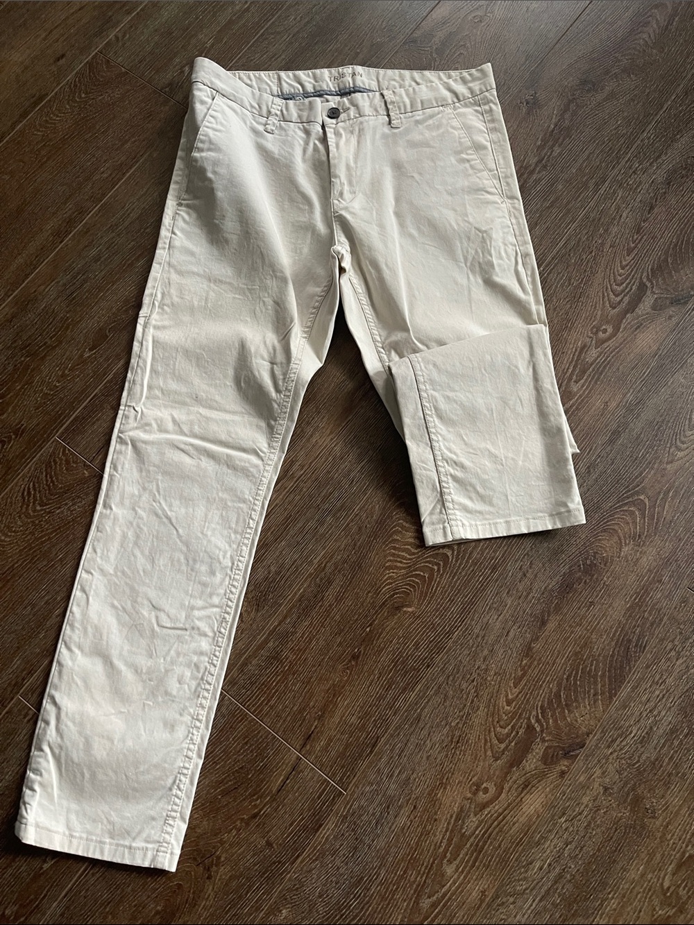 Tristan Men's Cream Chino Pants